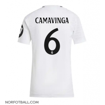 Billige Fotballdrakt Real Madrid Eduardo Camavinga #6 Replika Hjemmedrakt Dame 2024-25 Kortermet